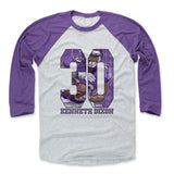 Mens Baseball T-Shirt Purple / Ash