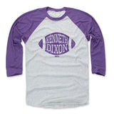 Mens Baseball T-Shirt Purple / Ash