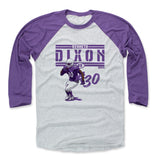 Mens Baseball T-Shirt Purple / Ash